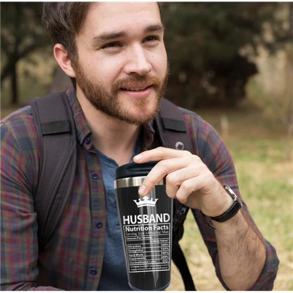 Husband Gift Ideas Tumbler - I Love You Gifts for Him -Funny Coffee Cup 15oz 1PC - Picture 3 of 7